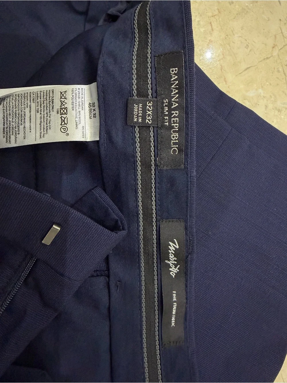 Banana Republic Slim Fit Navy Dress Pants